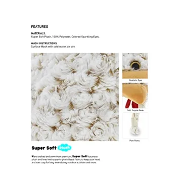 DolliBu White Rooster Plush Hat for All Ages