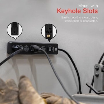 GE 6 Outlet Surge Protector Power Strip with 800 Joules