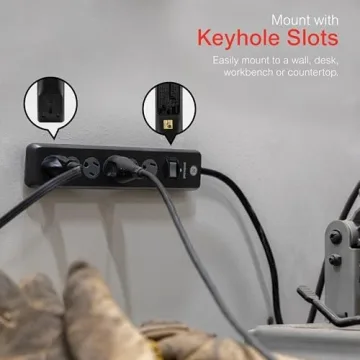 GE 6 Outlet Surge Protector Power Strip with 800 Joules