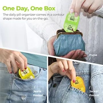 AUVON Weekly AM PM Pill Organizer for Vitamins Medications