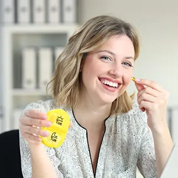 AUVON Weekly AM PM Pill Organizer for Vitamins Medications