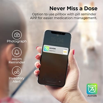 AUVON Weekly AM PM Pill Organizer for Vitamins Medications