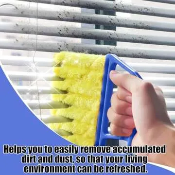 Louver Curtain Cleaning Brush Cleaner, Detachable Blinds Window Cleaning Scrub Brush Vent Brush, Household Dust Brush for Window Blind Clean 6 Blinds at Once