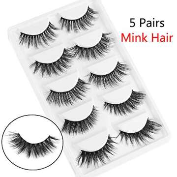 Luxury Mink-like False Eyelashes for Elegant Beauty