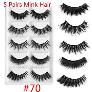Luxury Mink-like False Eyelashes for Elegant Beauty