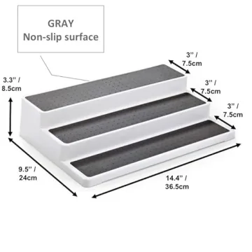 Lazy Susan 3-Tier Spice Rack Organizer for Kitchen