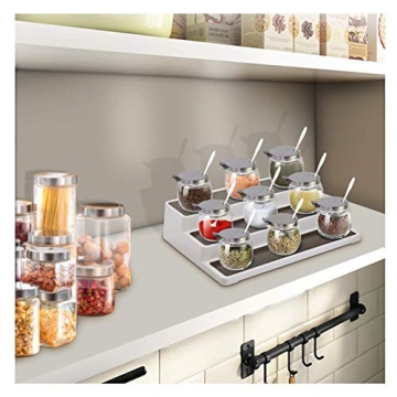 Lazy Susan 3-Tier Spice Rack Organizer for Kitchen