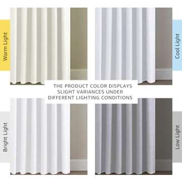 H.VERSAILTEX White Curtains Thermal Insulated Window Treatment Panels Room Darkening Privacy Assured Drapes for Living Room Back Tab/Rod Pocket Bedroom Draperies, 52 x 96 Inch, 2 Panels