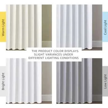 H.VERSAILTEX White Curtains Thermal Insulated Window Treatment Panels Room Darkening Privacy Assured Drapes for Living Room Back Tab/Rod Pocket Bedroom Draperies, 52 x 96 Inch, 2 Panels