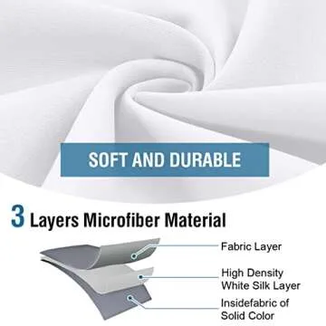 H.VERSAILTEX White Curtains Thermal Insulated Window Treatment Panels Room Darkening Privacy Assured Drapes for Living Room Back Tab/Rod Pocket Bedroom Draperies, 52 x 96 Inch, 2 Panels