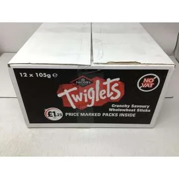 Jacob's Twiglets Original 12 x 105g Bulk Buy - Tasty Snack