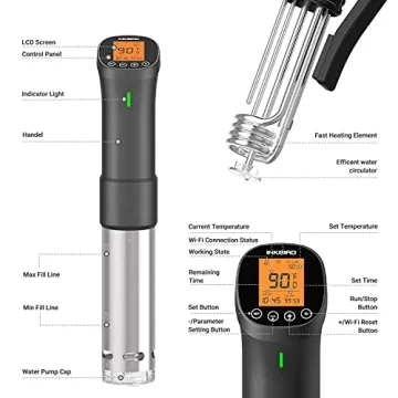 Inkbird Sous Vide Machine 1000W App Control and Timer