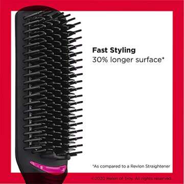 REVLON Salon One-Step Straight and Shine Heated Brush for Visibly Shinier, Smoother Hair | Hair Stra...