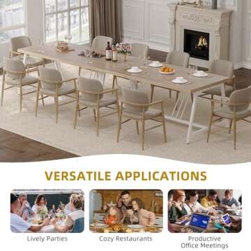 Stylish Large Dining Table for 6-8 People