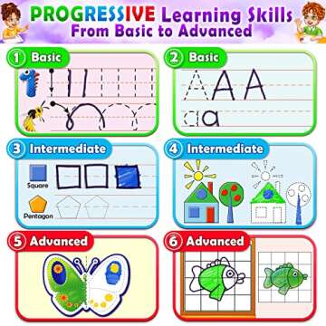 Curious 2 Learn Preschool Learning Activities -Tracing Books for Kids Ages 3-5 - Toddler Handwriting Practice - Letter Tracing for Kids Preschool Kindergarten Workbooks 3-4, 4-5 - Learning Toys