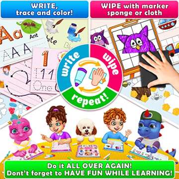 Curious 2 Learn Preschool Learning Activities -Tracing Books for Kids Ages 3-5 - Toddler Handwriting Practice - Letter Tracing for Kids Preschool Kindergarten Workbooks 3-4, 4-5 - Learning Toys