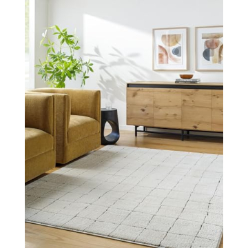Livabliss x Our PNW Home Cascade Minimalist Area Rug, 6'7" x 9', Ivory