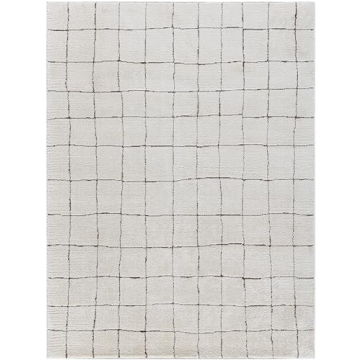 Livabliss x Our PNW Home Cascade Minimalist Area Rug, 6'7" x 9', Ivory