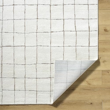 Livabliss x Our PNW Home Cascade Minimalist Area Rug, 6'7" x 9', Ivory