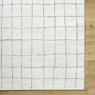 Livabliss x Our PNW Home Cascade Minimalist Area Rug, 6'7" x 9', Ivory