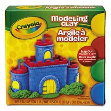 Crayola 57-0300 Modeling Clay 4-Colors in a Box