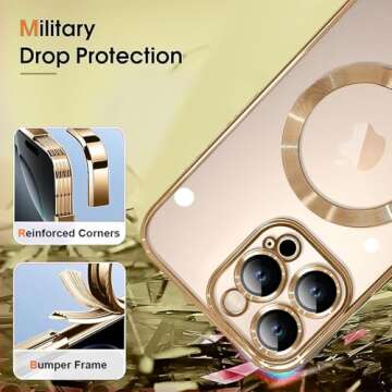 ZIYE Magnetic Case for iPhone 16 Pro 6.3" - Clear Luxury TPU Bumper Case