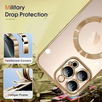 ZIYE Magnetic Case for iPhone 16 Pro 6.3" - Clear Luxury TPU Bumper Case