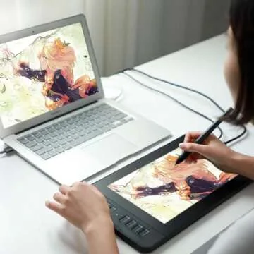 GAOMON PD1161 Drawing Tablet 11.6 Inch IPS Tilt Support Pen Display - Drawing Pad with 8 Shortcuts and 8192 Levels Battery-Free AP50 Stylus Black