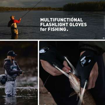 ThxToms LED Flashlight Gloves for Men - Unique Gift