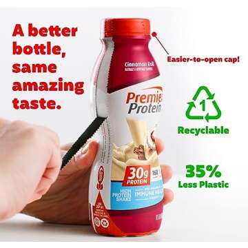 Premier Protein Shake, 30g Protein, 1g Sugar,24 Vitamins&Minerals Nutrients to Support Immune Health...