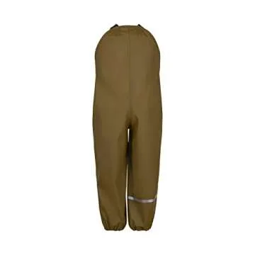 CeLaVi European Kids Wind, Mud, Snow and Waterproof Rain Pants Dungarees Unlined and Fleece Lined for Boys Girls