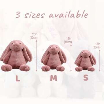 Custom Bunny Stuffed Animal with Child's Name - Personalized Plush Easter Bunny Gift