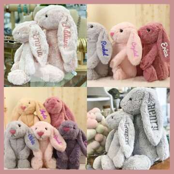 Personalized Custom Bunny Plush for Easter Gifts
