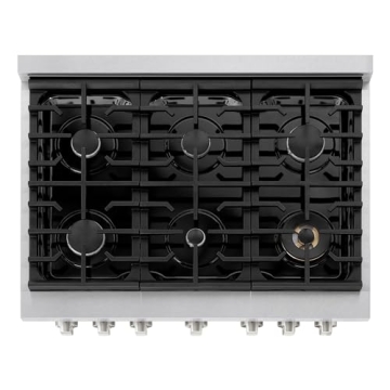 ZLINE 36 in. Dual Fuel Range with 6 Burner Cooktop