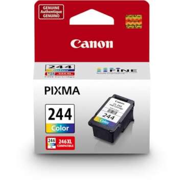 Canon 2 Pack CL-244 Color Ink Cartridge for All PIXMA Printers - Smudge Resistant