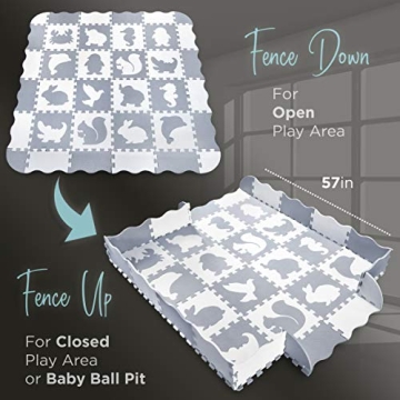 Stylish Baby Play Mat with Fence - Safe & Versatile Playtime