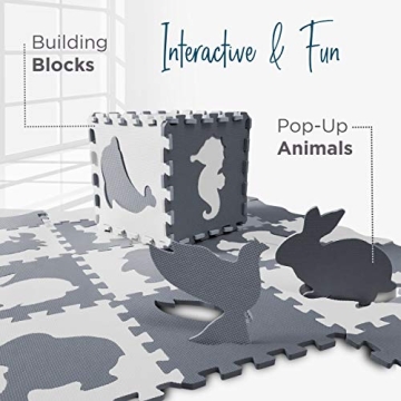 Stylish Baby Play Mat with Fence - Safe & Versatile Playtime