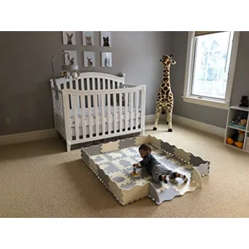 Stylish Baby Play Mat with Fence - Safe & Versatile Playtime