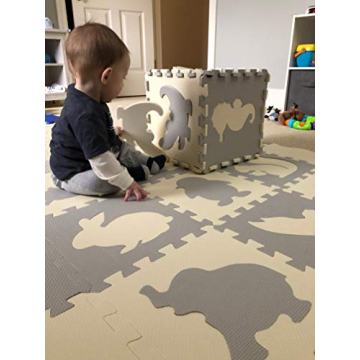 Stylish Baby Play Mat with Fence - Safe & Versatile Playtime