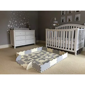 Stylish Baby Play Mat with Fence - Safe & Versatile Playtime
