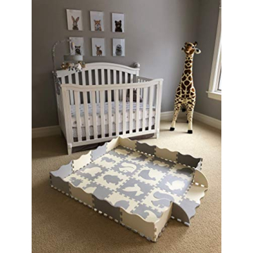 Stylish Baby Play Mat with Fence - Safe & Versatile Playtime