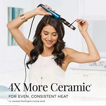 Remington Pro 1" Straight Barrel Curling Wand With Silk Ceramic Technology - CI9625CL