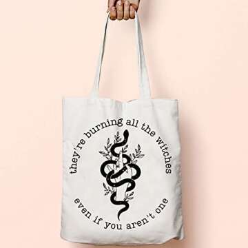 TOBGB Song Lyrics Tote Bag Singer Album Idea Gift Singer Fan Tote Bag Singer Merchandise Music Lover Gifts (The Witches Tote)