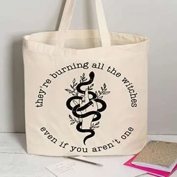 TOBGB Song Lyrics Tote Bag for Music Lovers and Fans