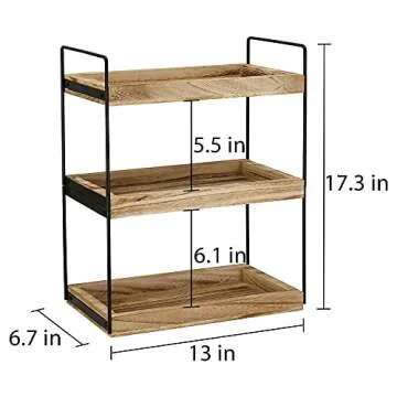 Updesign Stylish 3 Tier Bathroom Shelf Organizer
