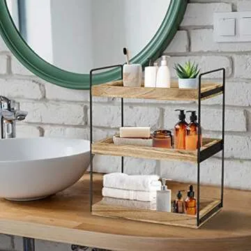 Updesign Stylish 3 Tier Bathroom Shelf Organizer