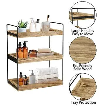 Updesign Stylish 3 Tier Bathroom Shelf Organizer
