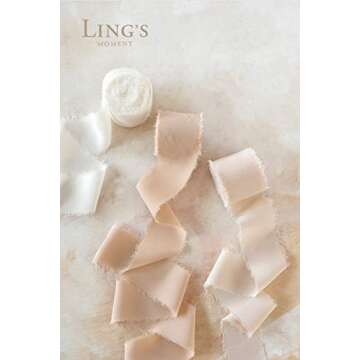 Ling's Moment Silk Satin Ribbon for Elegant Crafts and Gifts