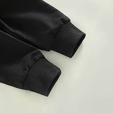 Toddler Baby Boy Clothes Solid Color Long Sleeve Crewneck Sweatshirt Top Casual Pants Set 2Pcs Fall Winter Outfits (A- Coffee & Black, 2-3 Years)