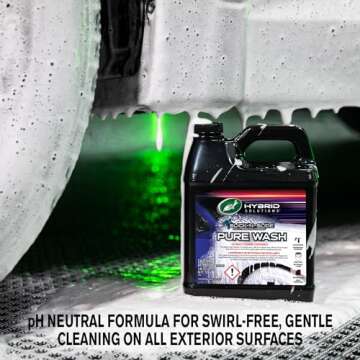Turtle Wax 54320 Hybrid Solutions Slick-N-Slide Pure Wash, pH Neutral, Extreme Foaming Car Wash Soap, Hand Wash or Foam Cannon Application, Clay Bar Lubricant, Spot Free Clean, 64 oz. (Pack of 1)